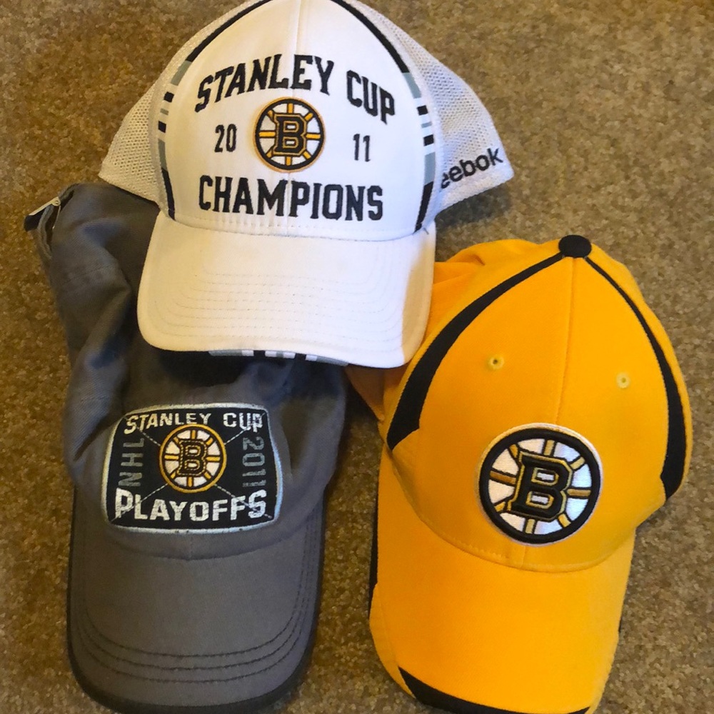 Boston Bruins Official Stanley Cup Hats NWOT